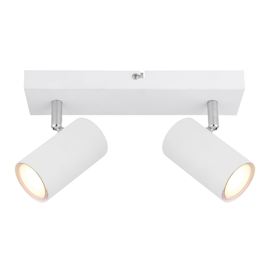 Globo - Spotlampa 2xGU10/35W/230V vit