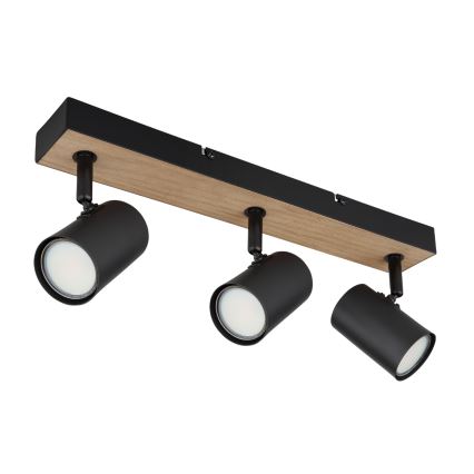 Globo - Spotlight 3xGU10/35W/230V svart/brun