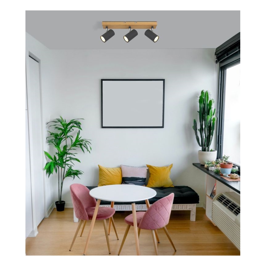 Globo - Spotlight 3xGU10/35W/230V grå/brun