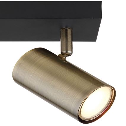 Globo - Spotlampa 3xGU10/35W/230V svart/mässing