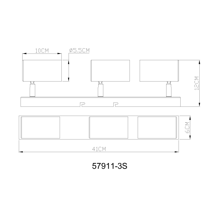 Globo - Spotlight 3xGU10/25W/230V
