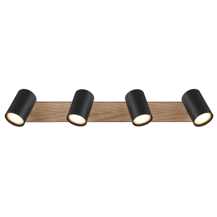 Globo - Spotlight 4xGU10/35W/230V svart/brun