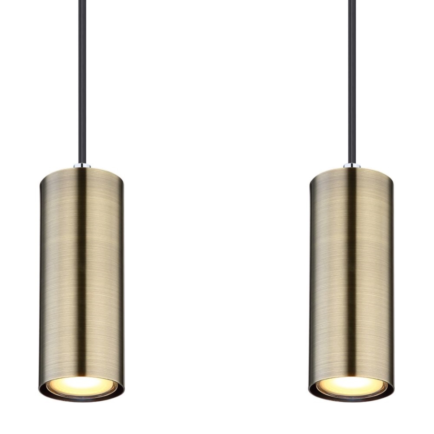 Globo - Taklampa med 4xGU10/35W/230V svart/mässing