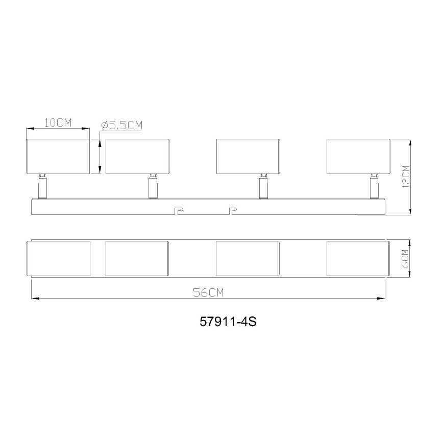 Globo - Spotlight 4xGU10/25W/230V