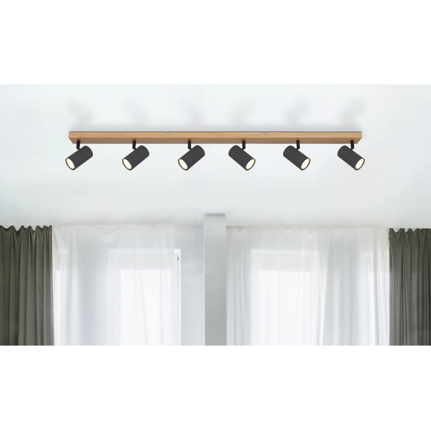 Globo - Spotlight 6xGU10/35W/230V brun/svart