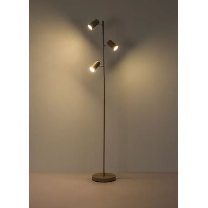 Globo - Golvlampa 3xGU10/5W/230V beige