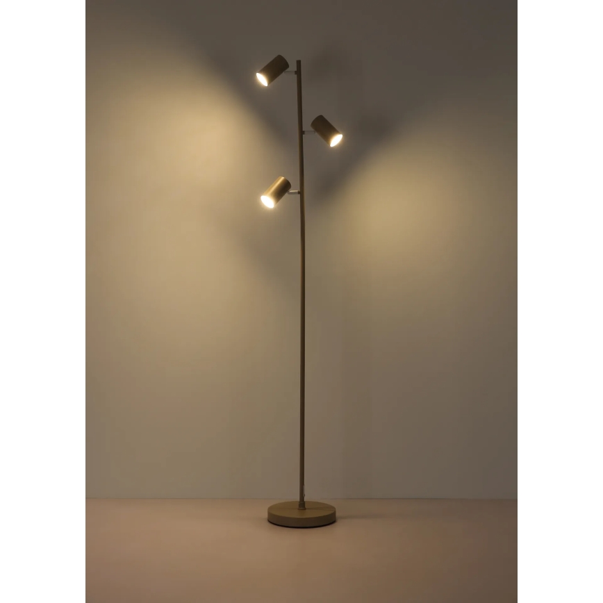 Globo - Golvlampa 3xGU10/5W/230V beige