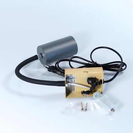 Globo - Flexibel vägglampa 1xGU10/25W/230V grå/brun