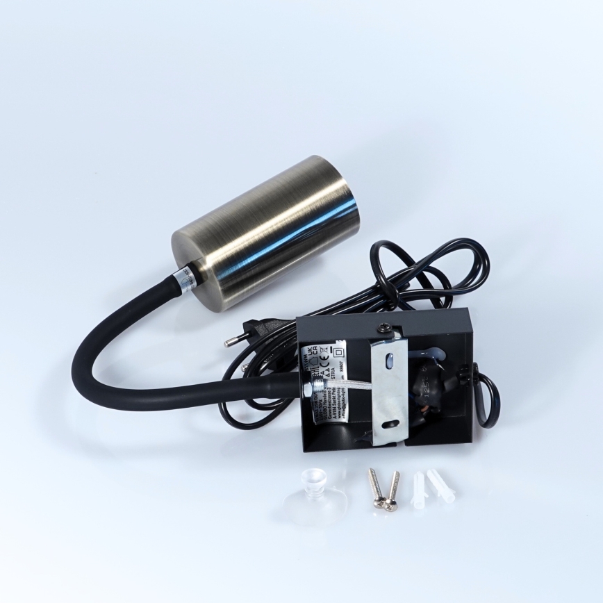 Globo - Flexibel vägglampa 1xGU10/25W/230V svart/mässing