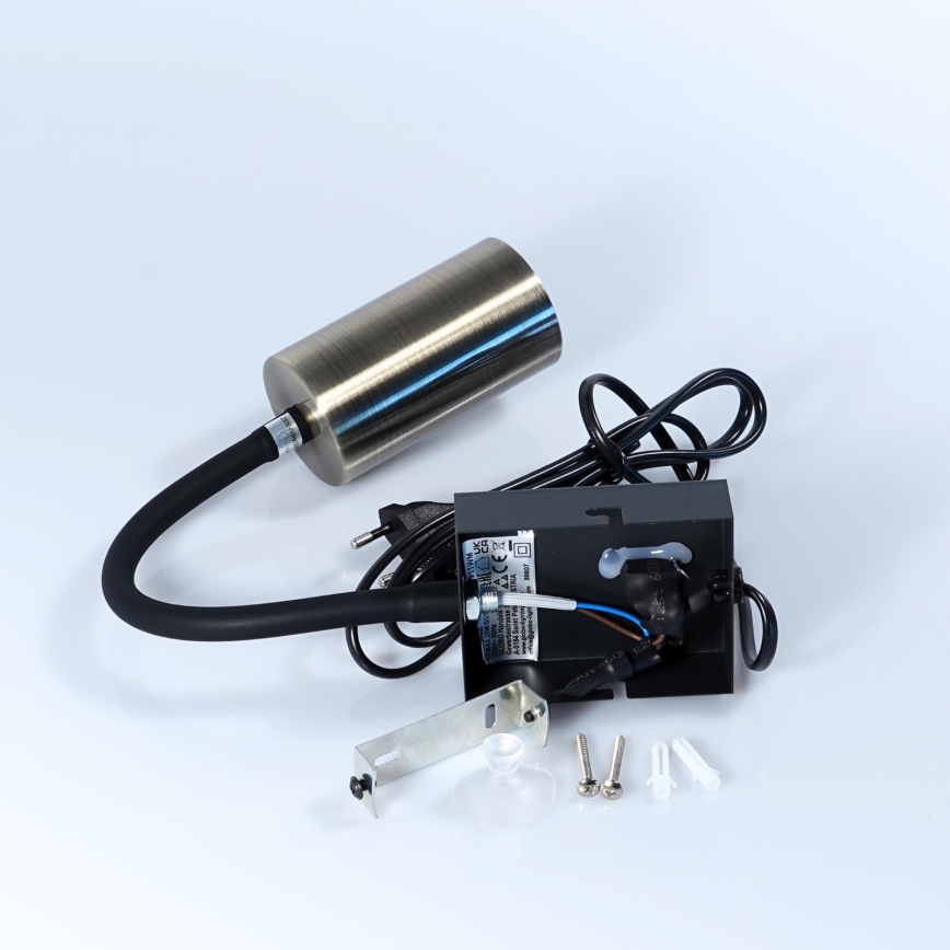 Globo - Flexibel vägglampa 1xGU10/25W/230V svart/mässing