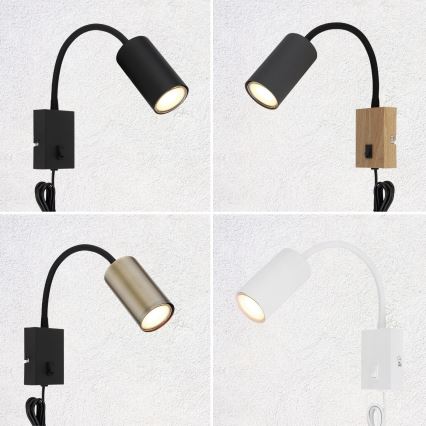 Globo - Flexibel vägglampa 1xGU10/25W/230V vit