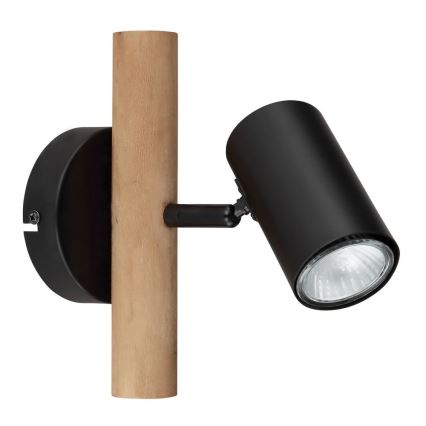 Globo - Väggspotlight 1xGU10/5W/230V trä/metal