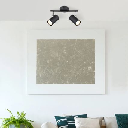 Globo - Spotlight 2xGU10/25W/230V svart