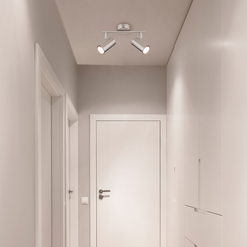 Globo - Spotlight 2xGU10/25W/230V matt krom