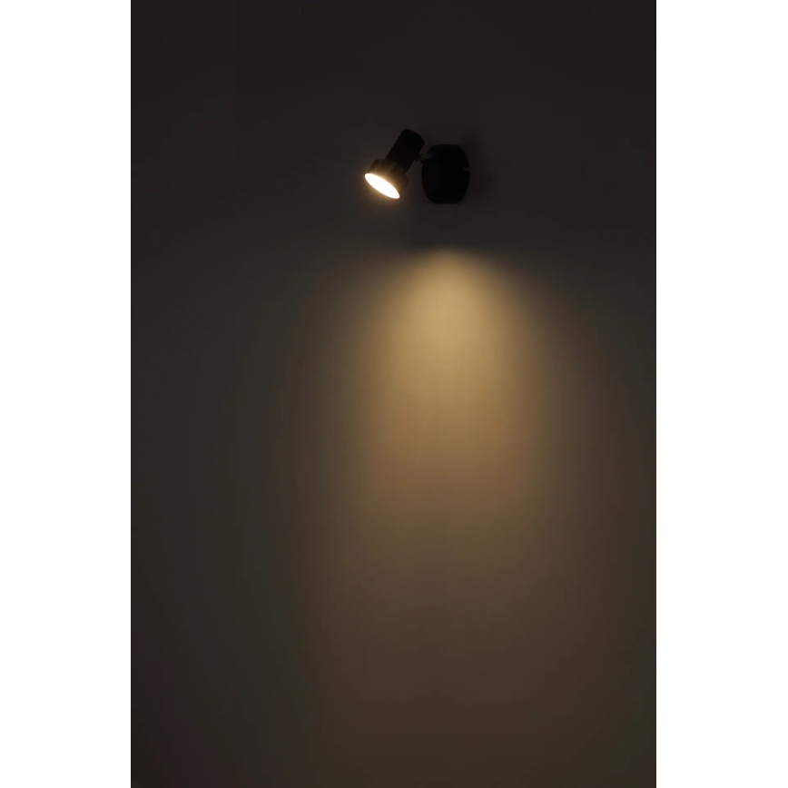 Globo - Väggspotlight 1xGU10/25W/230V svart/silver