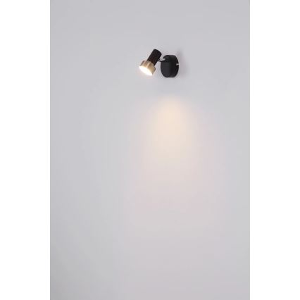 Globo - Väggspotlight 1xGU10/25W/230V svart/silver