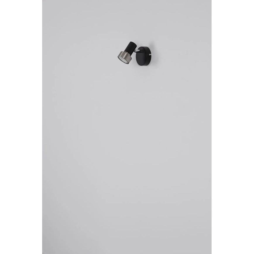 Globo - Väggspotlight 1xGU10/25W/230V svart/silver