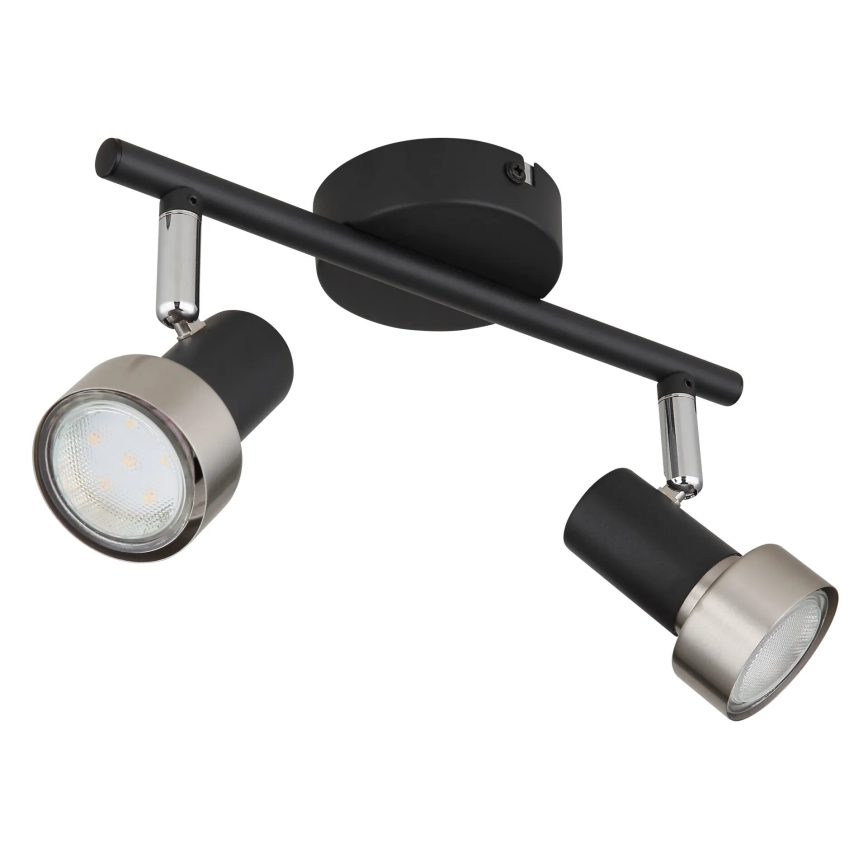 Globo - Spotlight  2xGU10/25W/230V svart/silver