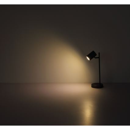 Globo - Ljuskrona med textilsladd 1xGU10/25W/230V svart