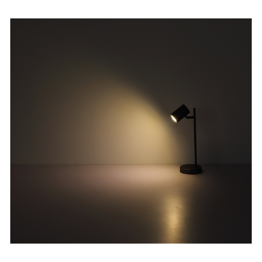 Globo - Ljuskrona med textilsladd 1xGU10/25W/230V svart