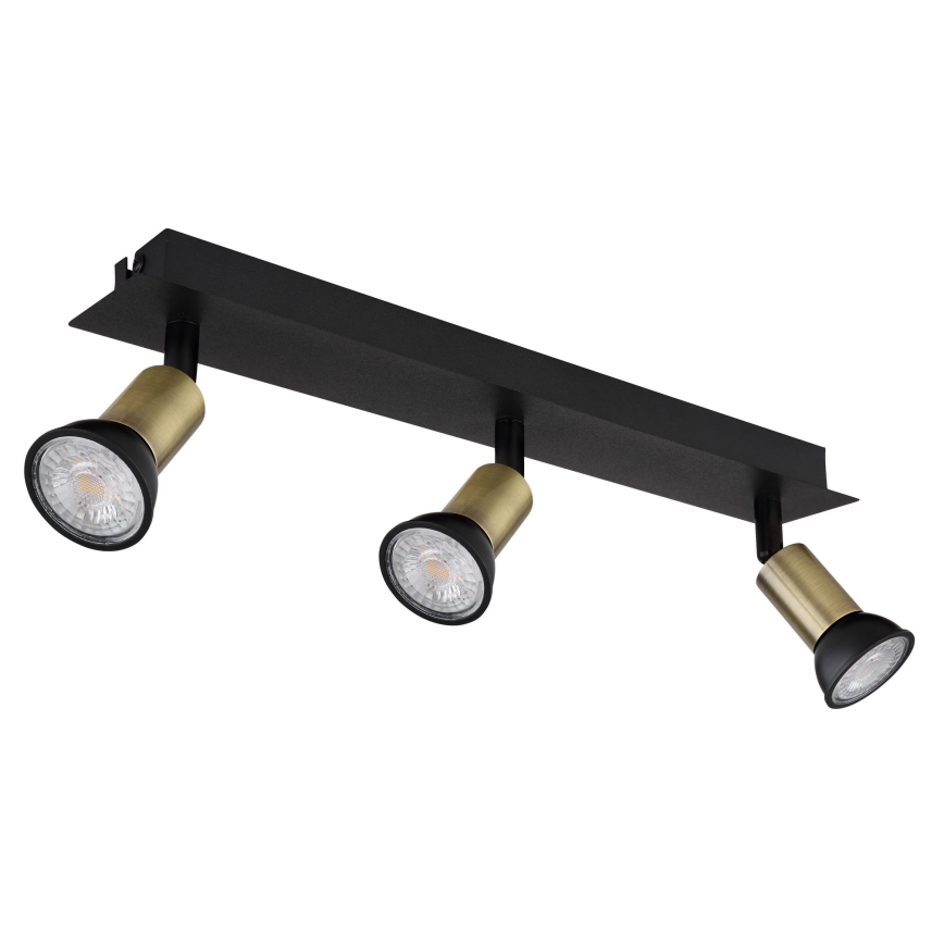 Globo - Spotlight 3xGU10/35W/230V svart/mässing