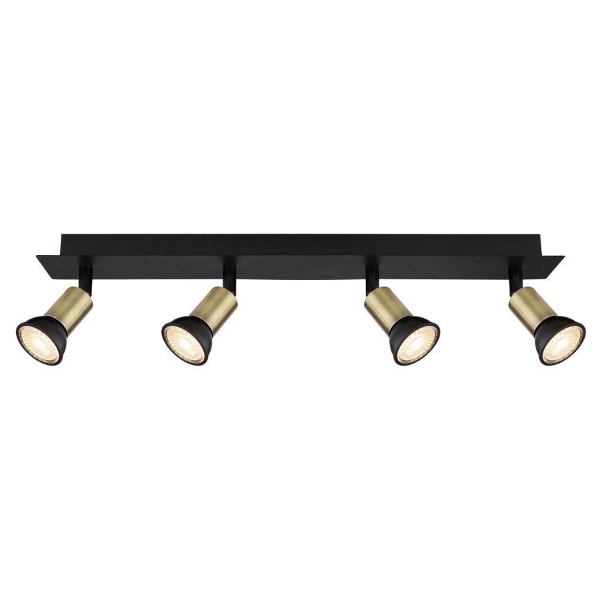 Globo - Spotlight 4xGU10/35W/230V svart/mässing