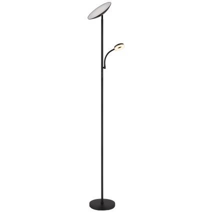 Globo - LED dimbar golvlampa LED/20W/230V+ LED/5W 3000/4000/6500K svart