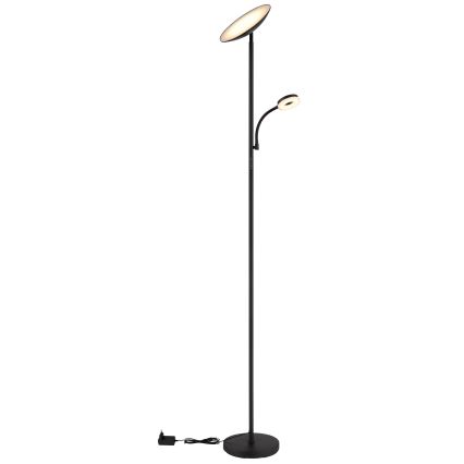 Globo - LED dimbar golvlampa LED/20W/230V+ LED/5W 3000/4000/6500K svart