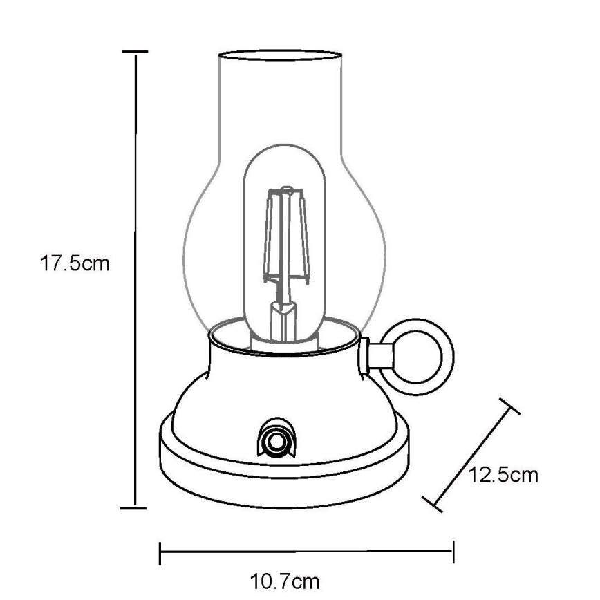 Globo - LED Dimbart uppladdningsbart touchbordslampa LED/1W/3,7V 1200 mAh antracit