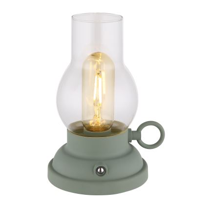 Globo - LED Dimbart uppladdningsbart touchbordslampa LED/1W/3,7V 1200 mAh grön