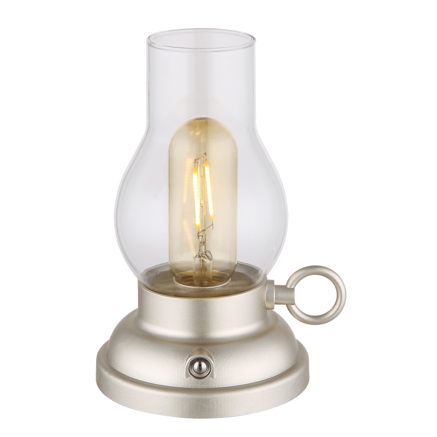 Globo - LED Dimbart uppladdningsbar touchbordslampa LED/1W/3,7V 1200 mAh matt krom