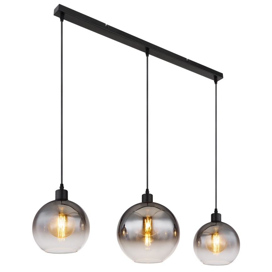 Globo - Pendellampa med kabel 3xE27/60W/230V