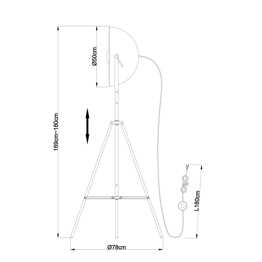 Globo 58286 - Golvlampa XIRENA 1xE27/60W/230V
