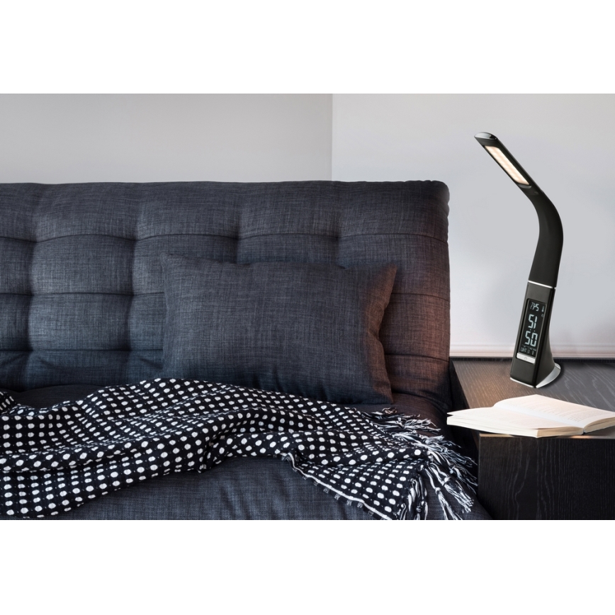 Globo - Dimmbar LED-bordslampa, beröringsstyrd med display LED/6,5W/230V 3000/4500/5800K svart