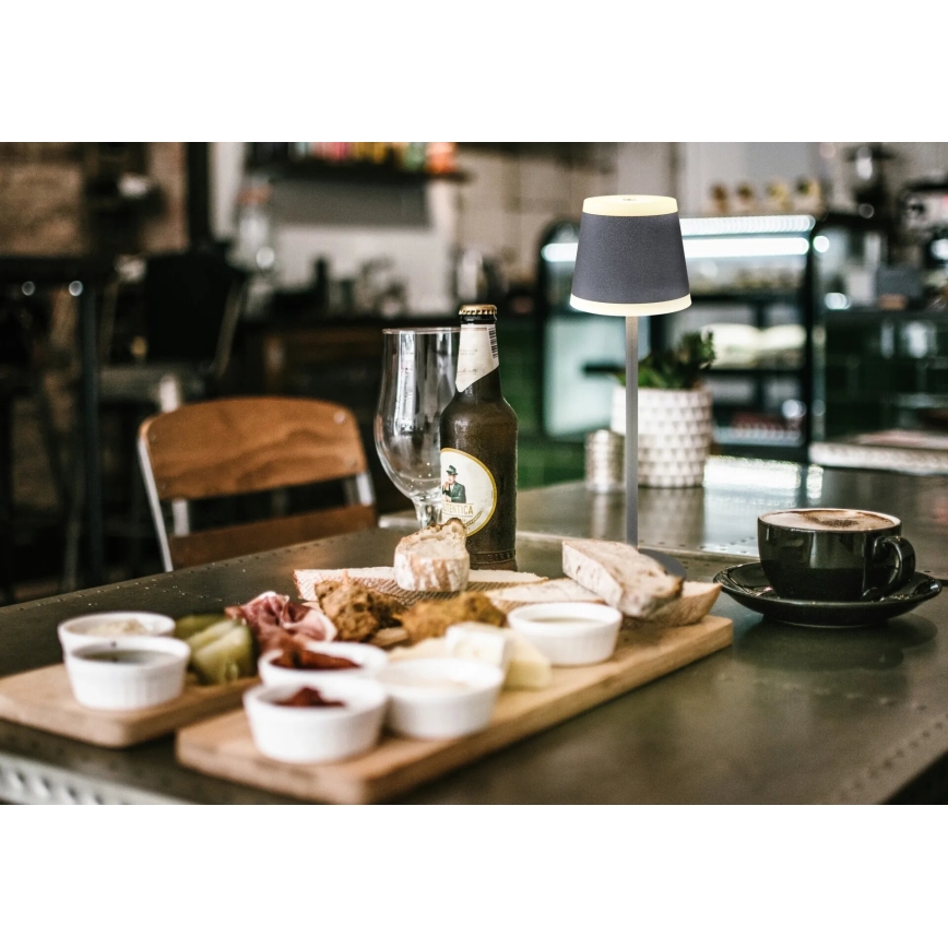 Globo - LED Dimbart uppladdningsbart touchbordslampa LED/4,6W/3,7V 3000K 1800mAh grå IP54