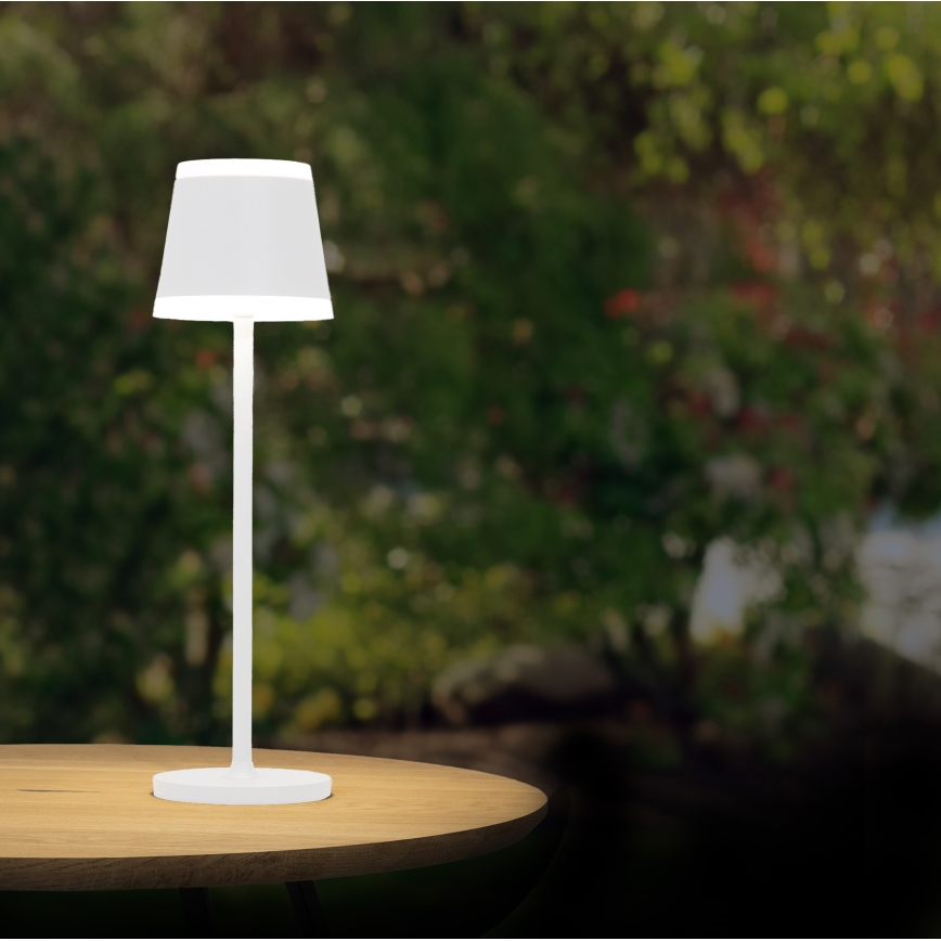 Globo - LED dimbar uppladdningsbar touchbordslampa LED/4,6W/230V 1800 mAh USB IP54 vit