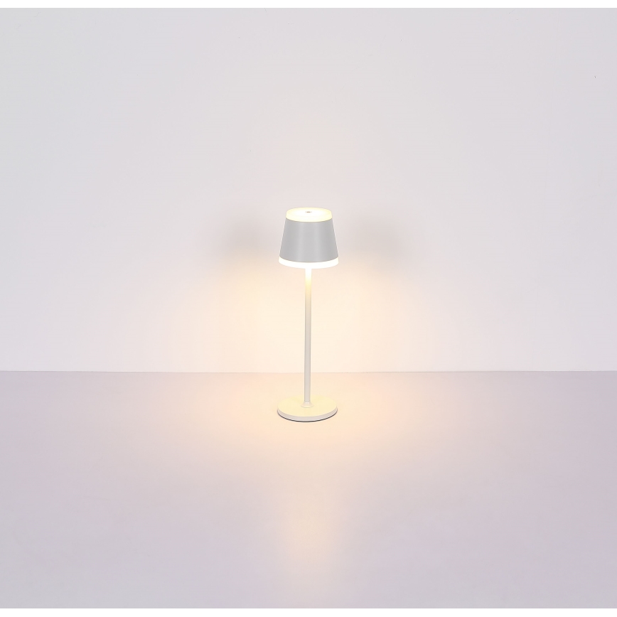 Globo - LED dimbar uppladdningsbar touchbordslampa LED/4,6W/230V 1800 mAh USB IP54 vit