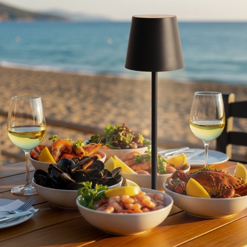 Globo - LED Ljusreglerad beröring utomhus lampa LED/3W/3,7V IP44 1800mAh + USB svart