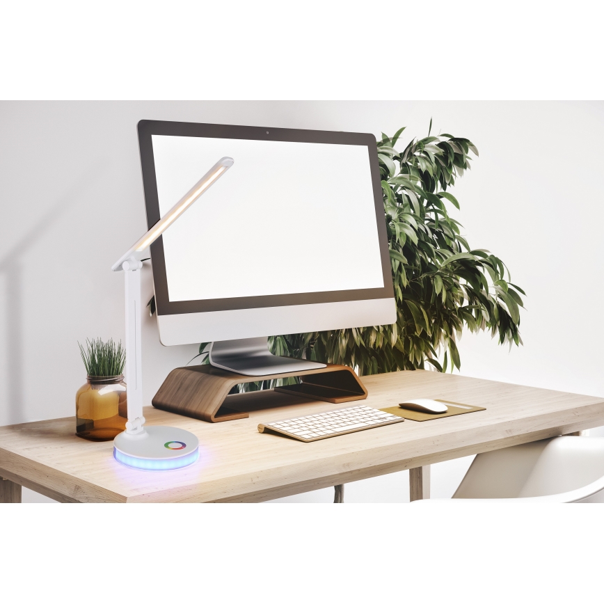 Globo - LED RGBW Dimbar touchbordslampa LED/5W/230V + LED/2W 2700K/4000K/6500K vit