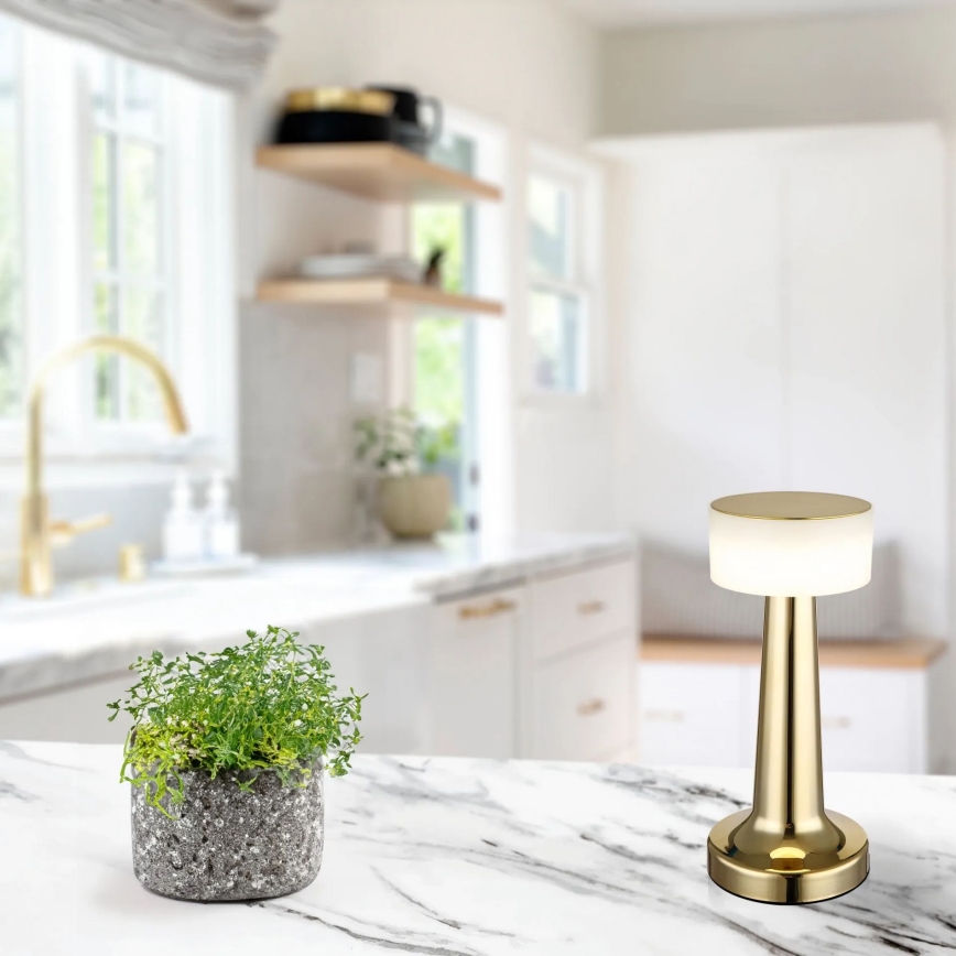 Globo - LED dimbar touchbordslampa LED/1W/3,7V 2700K/4000K/6500K 800 mAh USB guld