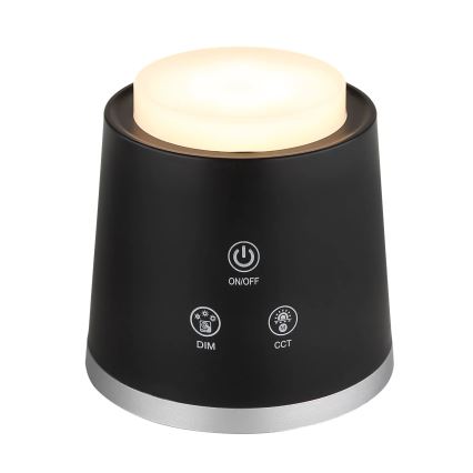 Globo - LED dimbar touchbordslampa 4-i-1 LED/6W/3,7V 3000K/4000K/6500K 1500 mAh USB svart