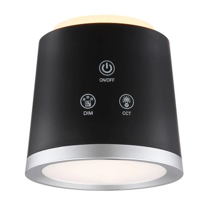 Globo - LED dimbar touchbordslampa 4-i-1 LED/6W/3,7V 3000K/4000K/6500K 1500 mAh USB svart