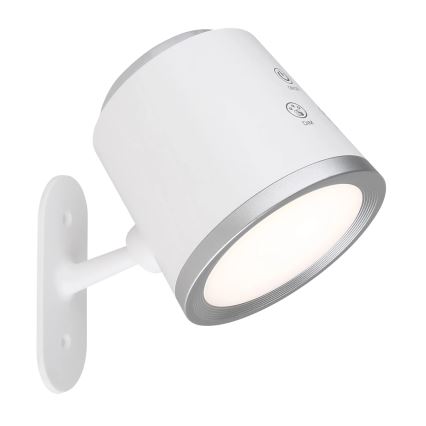 Globo - LED dimbar touchbordslampa 4-i-1 LED/6W/3,7V 3000K/4000K/6500K 1500 mAh USB vit