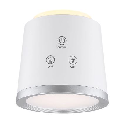 Globo - LED dimbar touchbordslampa 4-i-1 LED/6W/3,7V 3000K/4000K/6500K 1500 mAh USB vit