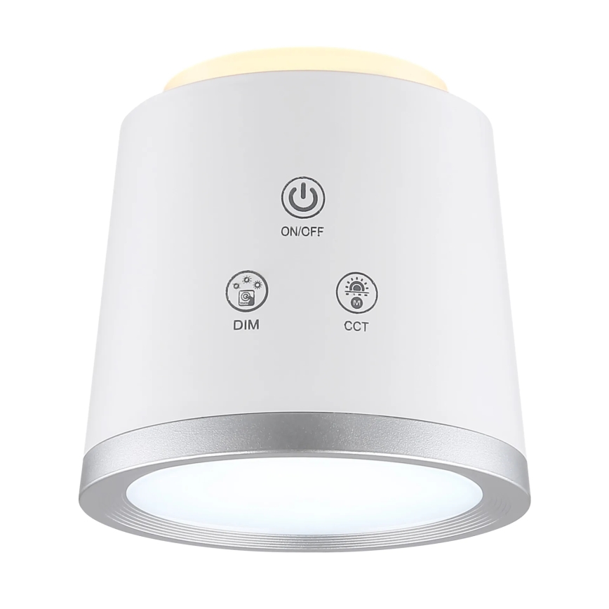 Globo - LED dimbar touchbordslampa 4-i-1 LED/6W/3,7V 3000K/4000K/6500K 1500 mAh USB vit