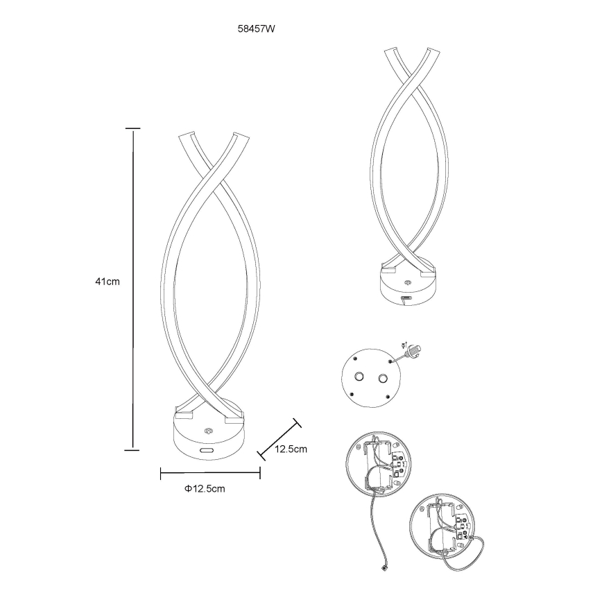 Globo - LED dimbar touchbordslampa LED/1W/3,7V 3000K 1800 mAh USB vit
