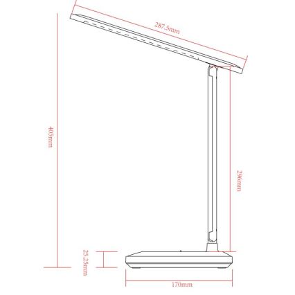 Globo - LED dimbar touchbordslampa LED/3W/5V 2800/4000/6500K 1800 mAh svart