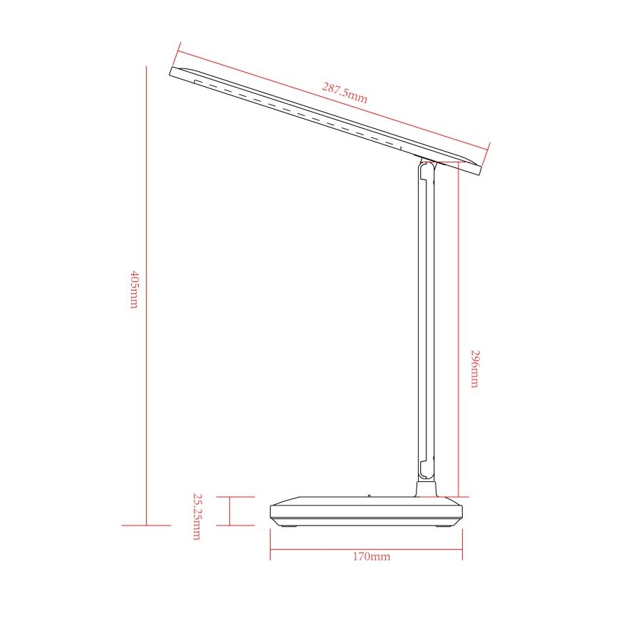 Globo - LED dimbar touchbordslampa LED/3W/5V 2800/4000/6500K 1800 mAh svart