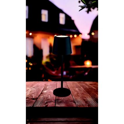 Globo - LED dimbar utomhusbordslampa med touch LED/2W/5V 3000/4000/6000K 2200 mAh IP44 svart