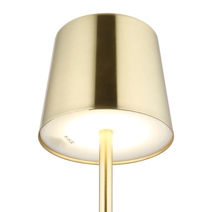 Globo - LED-dimmbar, beröringsstyrd, uppladdningsbar bordslampa LED/2W/3,7V 3000/4000/6000K 2200 mAh guldfärgad